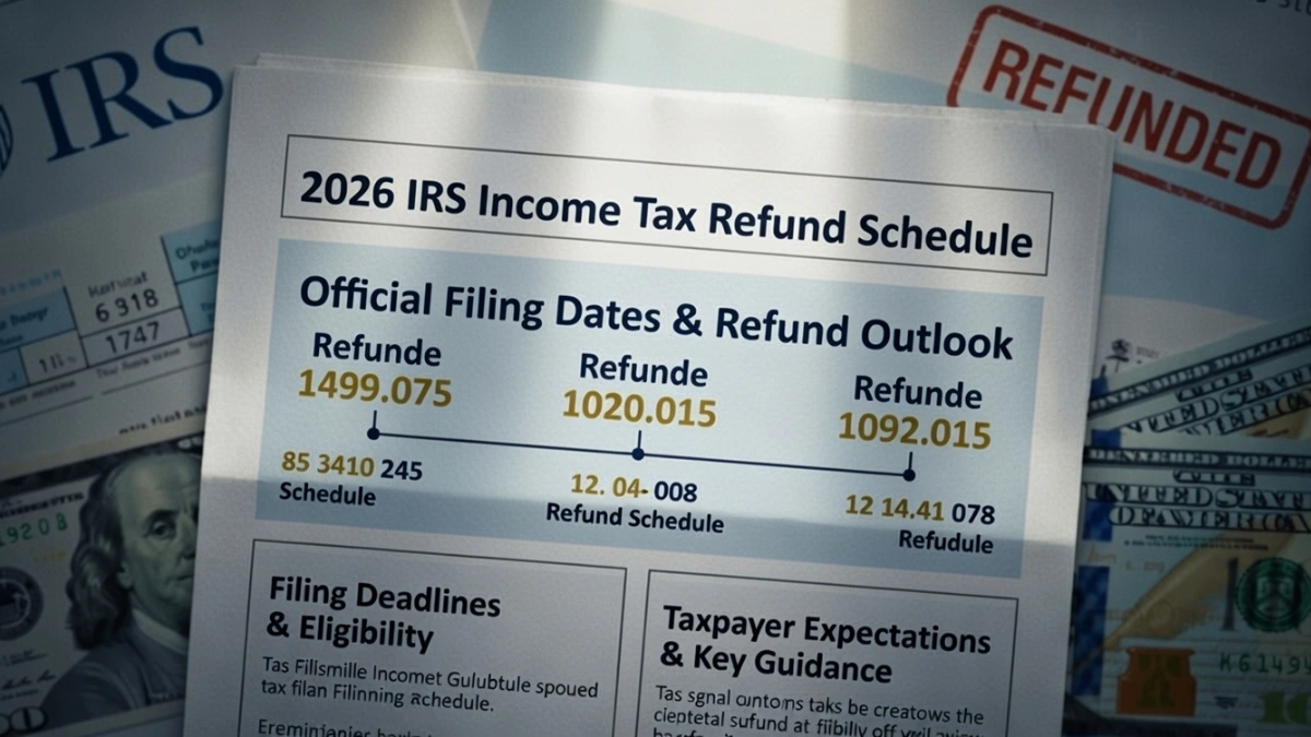 IRS Filing Dates 2026, IRS Refund 2026, IRS Tax Season, IRS Refund Schedule, IRS Payment Dates, Tax Filing 2026, IRS Refund Status, Where's My Refund, US Tax Refund News